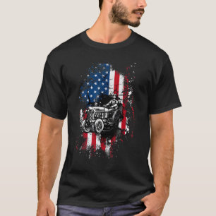 ヴィンテージトラクター農業農家アメリカンフラッグPa Tシャツ