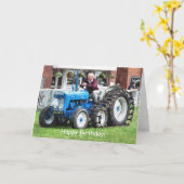 ヴィンテージトラクター カード (黄色い花)