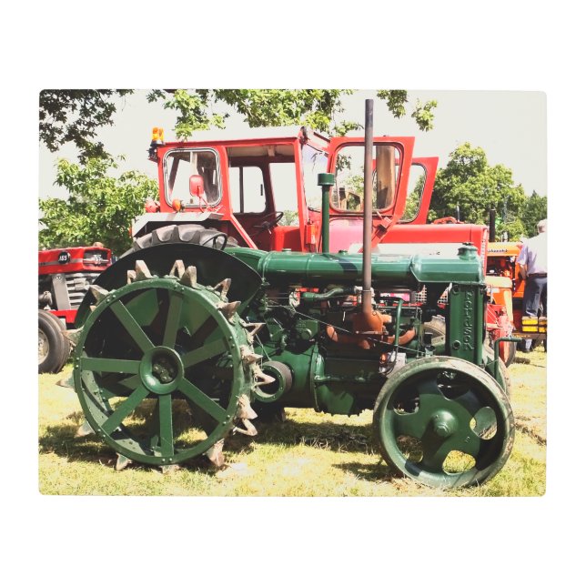 ヴィンテージトラクター メタルプリント (正面)