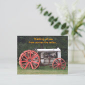 ヴィンテージトラクター 想い出 ポストカード (スタンド正面)