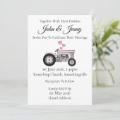 ヴィンテージトラクタ結婚式招待状農家 招待状 (スタンド正面)