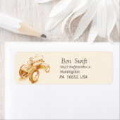 ヴィンテージトラクタ – パーソナライズされたラベル ラベル (インサイチュ)