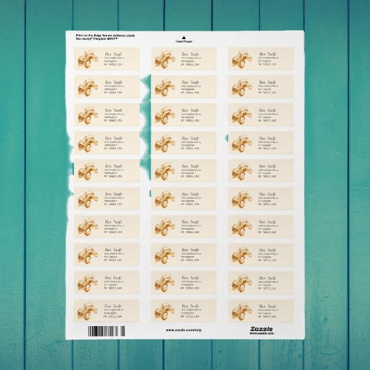 ヴィンテージトラクタ – パーソナライズされたラベル ラベル