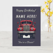 ヴィンテージトラックあなたはクラシック誕生日カード カード (黄色い花)