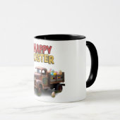 ヴィンテージトラックとイースターエッグハッピーイースター マグカップ (正面右)