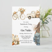 ヴィンテージトラックとカボチャバチェロレッテ 招待状 (スタンド正面)