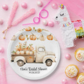 ヴィンテージトラックとカボチャブライダルシャワー ペーパープレート (パーティー)