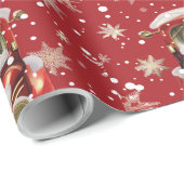 ヴィンテージトラックとクリスマスデコール ラッピングペーパー (ロールコーナー)