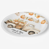 ヴィンテージトラックとパンプキンス結婚ズ ペーパープレート (アングル)