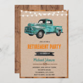 ヴィンテージトラックのテーマパーティーの招待 招待状 (正面/裏面)