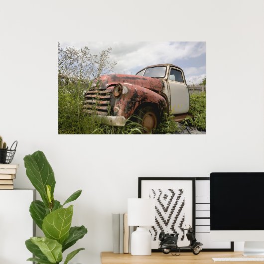 ヴィンテージトラックのポスター ポスター (ホームオフィス)