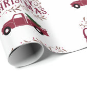 ヴィンテージトラックのメリークリスマス ラッピングペーパー (ロールコーナー)