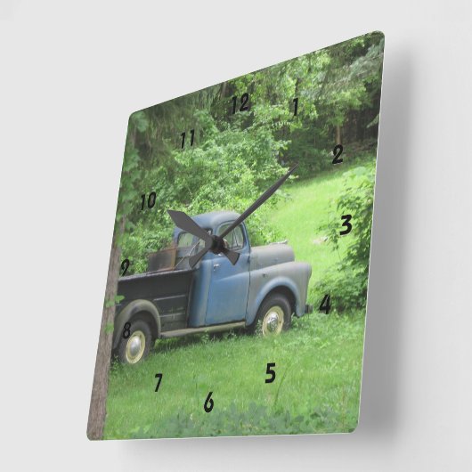ヴィンテージトラックの壁時計 スクエア壁時計 (傾斜)