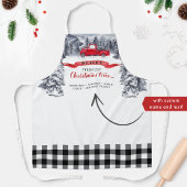 ヴィンテージトラックの新しい切り木、黒いバッファロープレイド エプロン