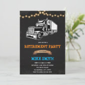ヴィンテージトラックの誕生日引退パーティー招待状 招待状 (スタンド正面)