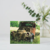 ヴィンテージトラックの錆び遠くに付き ポストカード (スタンド正面)