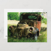 ヴィンテージトラックの錆び遠くに付き ポストカード (正面/裏面)