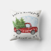 ヴィンテージトラックはクリスマスが短すてきい クッション (裏面)