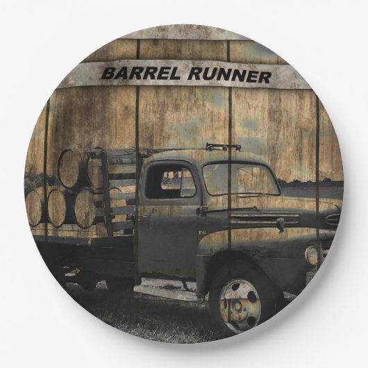 ヴィンテージトラックアンティークトラックオールドトラック ペーパープレート (正面)