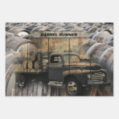 ヴィンテージトラックアンティークトラックオールドトラック ラッピングペーパーシート (正面)