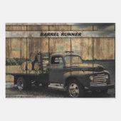 ヴィンテージトラックアンティークトラックオールドトラック ラッピングペーパーシート (正面3)