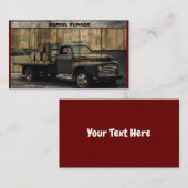 ヴィンテージトラックアンティークトラックオールドトラック 名刺 (正面/裏面)