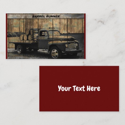 ヴィンテージトラックアンティークトラックオールドトラック 名刺 (正面/裏面)