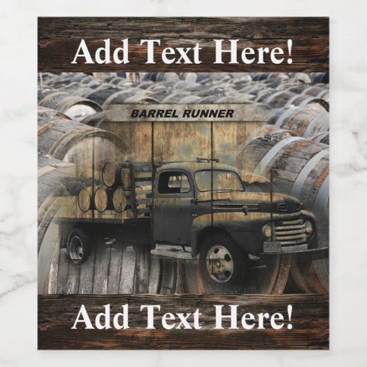 ヴィンテージトラックアンティークトラック古いトラックワインラベル ワインラベル (シングルラベル)