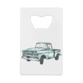 ヴィンテージトラックイラストレーション クレジットカード栓抜き (裏面)