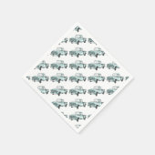 ヴィンテージトラックイラストレーション スタンダードカクテルナプキン (角)