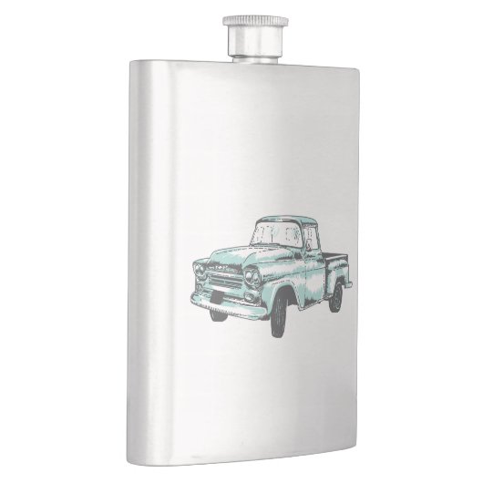 ヴィンテージトラックイラストレーション フラスク (右)