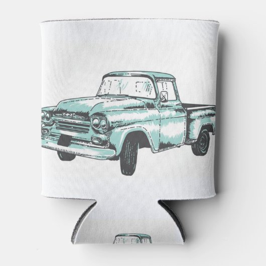 ヴィンテージトラックイラストレーション 缶クーラー (正面)