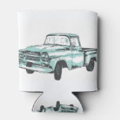 ヴィンテージトラックイラストレーション 缶クーラー (裏面)