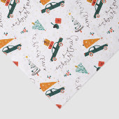 ヴィンテージトラックウィンターグリーンパインツリークリスマス 薄葉紙 (詳細)