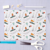 ヴィンテージトラックウィンターグリーンパインツリークリスマス 薄葉紙 (クラフト)