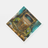 ヴィンテージトラックウイスキー樽 スタンダードランチョンナプキン (角)