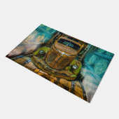 ヴィンテージトラックウイスキー樽 ドアマット (アングル)