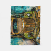 ヴィンテージトラックウイスキー樽 フリースブランケット (正面)