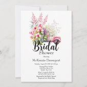 ヴィンテージトラックエレガントとワイルドフラワーブライダルシャワー 招待状 (正面)