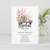 ヴィンテージトラックエレガントとワイルドフラワーブライダルシャワー 招待状 (スタンド正面)