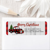 ヴィンテージトラックオンバッファロープレイド差出人住所 ラベル (インサイチュ)