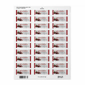 ヴィンテージトラックオンバッファロープレイド差出人住所 ラベル (フルシート)