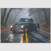 ヴィンテージトラックオータムハイウェイデクーページ紙 薄葉紙 (正面)