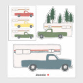 ヴィンテージトラックキャンパーズモーターホームRVキャンピングRVing シール (シート)