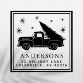 ヴィンテージトラッククリスマスツリーホリデーアドレス セルフインキングスタンプ