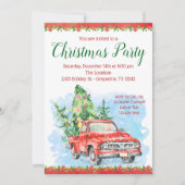 ヴィンテージトラッククリスマスパーティの招待状 招待状 (正面)