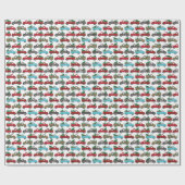 ヴィンテージトラッククリスマスホリデーツリーバッファロープレイド ラッピングペーパー (フラット)