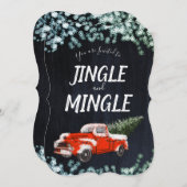 ヴィンテージトラックジンルミングルクリスマスパーティー 招待状 (正面/裏面)
