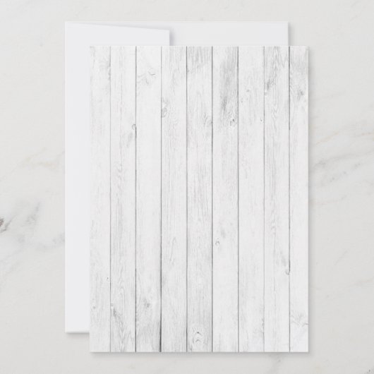 ヴィンテージトラックティール(緑がかった色)素朴ウッドボホ結婚ズ 招待状 (裏面)