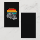 ヴィンテージトラックトレーラートラックレトロサンセット 名刺 (正面/裏面)